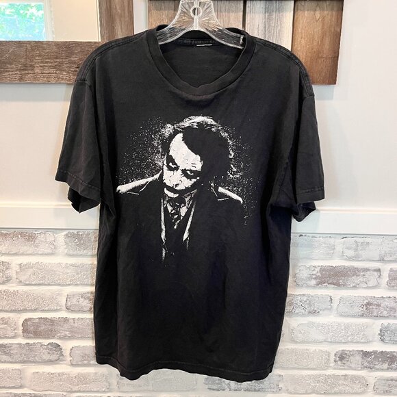 Cygnus The Dark Knight Joker Movie Promo T-shirt Size Large Heath Ledger 2000s - Picture 1 of 4